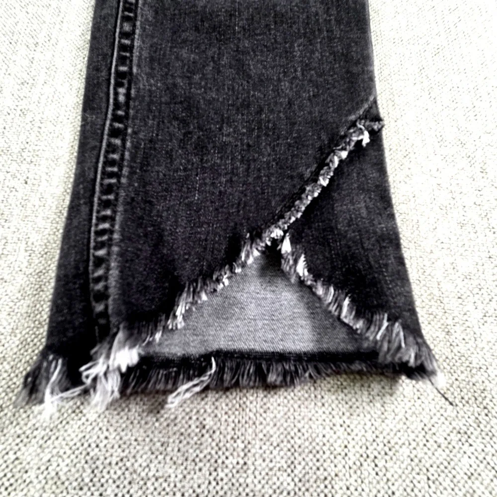 We The Free Black Skinny Jeans‎ Women's 28 Destroyed Scallop Hem Grunge Skater
